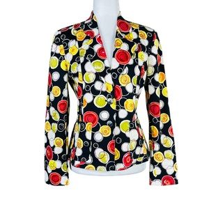 600 West Print Blazer Size 6